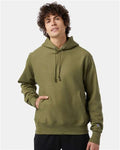 Champion S101 Unisex Reverse Weave Hooded Sweatshirt - Fresh Olive - model front