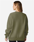 Champion S149 Unisex Reverse Weave Crewneck Sweatshirt - Fresh Olive - model back