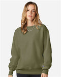 Champion S149 Unisex Reverse Weave Crewneck Sweatshirt - Fresh Olive - model front
