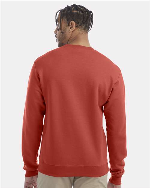 Champion S600 Powerblend Crewneck Sweatshirt - Red River Clay - model back
