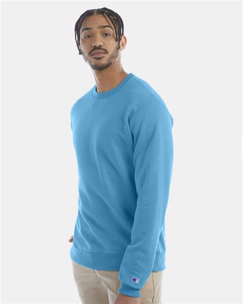 Champion S600 Powerblend Crewneck Sweatshirt - Tempo Teal - model side