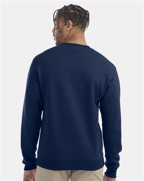 Champion S600 Powerblend Crewneck Sweatshirt - Late Night Blue - model back