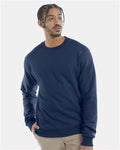 Champion S600 Powerblend Crewneck Sweatshirt - Late Night Blue - model front