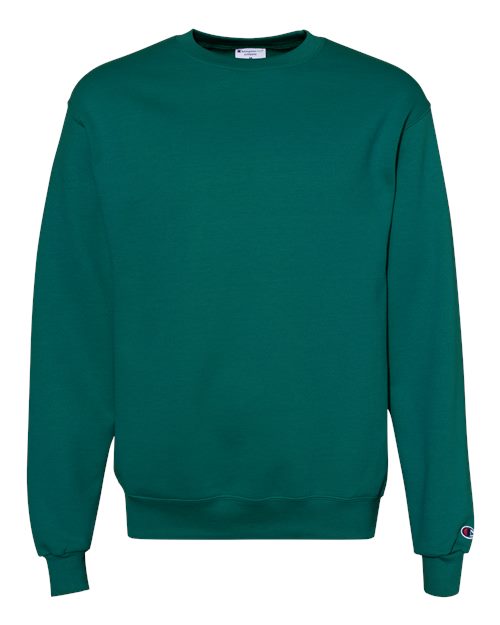 Champion S600 Powerblend Crewneck Sweatshirt - Emerald Green - flat front