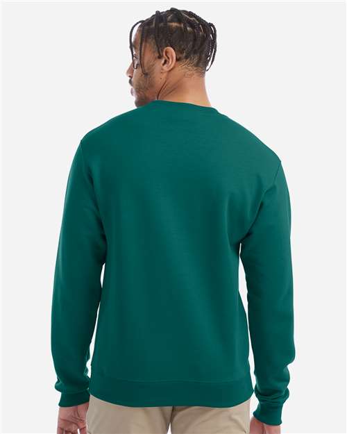 Champion S600 Powerblend Crewneck Sweatshirt - Emerald Green - model back