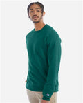 Champion S600 Powerblend Crewneck Sweatshirt - Emerald Green - model side