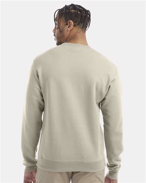 Champion S600 Powerblend Crewneck Sweatshirt - Sand - model back