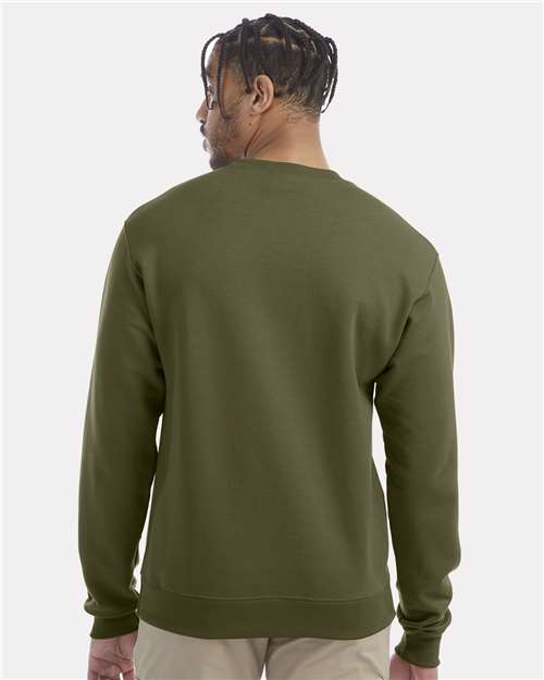 Champion S600 Powerblend Crewneck Sweatshirt - Fresh Olive - model back