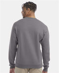 Champion S600 Powerblend Crewneck Sweatshirt - Stone Grey - model back