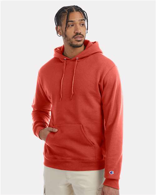 Champion S700 Powerblend Hooded Sweatshirt - Red River Clay - model front