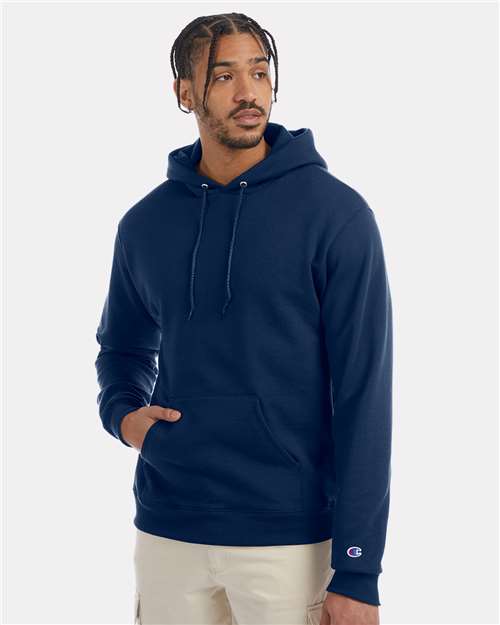 Champion S700 Powerblend Hooded Sweatshirt - Late Night Blue - model front