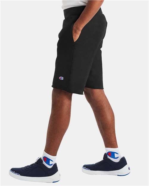 Champion RW26 Unisex Reverse Weave Shorts - Black - model side