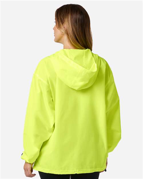 Champion CO200 Unisex Packable Anorak Jacket - Safety Green - model back