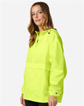 Champion CO200 Unisex Packable Anorak Jacket - Safety Green - model side