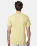 Hanes 42TB Perfect-T Triblend T-Shirt - Lemon Meringue Heather - model back