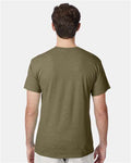 Hanes 42TB Perfect-T Triblend T-Shirt - Oregano Heather - model back