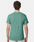 Hanes 42TB Perfect-T Triblend T-Shirt - Green Clay Heather - model back
