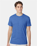 Hanes 42TB Perfect-T Triblend T-Shirt - Bonnet Blue Heather - model front