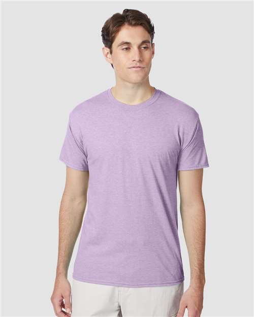 Hanes 42TB Perfect-T Triblend T-Shirt - Pale Violet Heather - model front