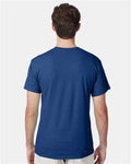 Hanes 42TB Perfect-T Triblend T-Shirt - Regal Navy Heather - model back