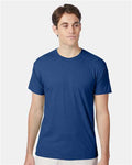 Hanes 42TB Perfect-T Triblend T-Shirt - Regal Navy Heather - model front