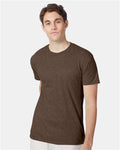 Hanes 42TB Perfect-T Triblend T-Shirt - Dark Chocolate Heather - model front