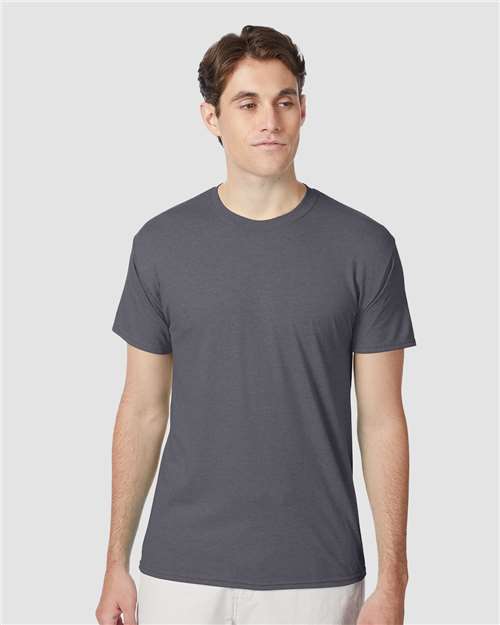 Hanes 42TB Perfect-T Triblend T-Shirt - Dada Grey - model front