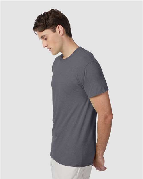 Hanes 42TB Perfect-T Triblend T-Shirt - Dada Grey - model side