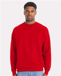 Hanes RS160 Unisex Perfect Sweats Crewneck Sweatshirt - Athletic Red - model front
