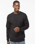 Hanes RS160 Unisex Perfect Sweats Crewneck Sweatshirt - Black - model front