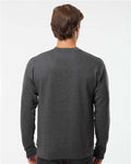 Hanes RS160 Unisex Perfect Sweats Crewneck Sweatshirt - Charcoal Heather - model back