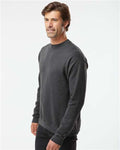 Hanes RS160 Unisex Perfect Sweats Crewneck Sweatshirt - Charcoal Heather - model side