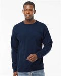 Hanes RS160 Unisex Perfect Sweats Crewneck Sweatshirt - Navy - model front