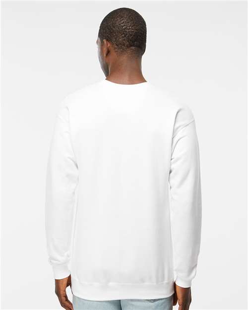 Hanes RS160 Unisex Perfect Sweats Crewneck Sweatshirt - White - model back