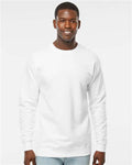 Hanes RS160 Unisex Perfect Sweats Crewneck Sweatshirt - White - model front