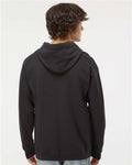 Hanes RS170 Unisex Perfect Sweats Hooded Sweatshirt - Black - model back