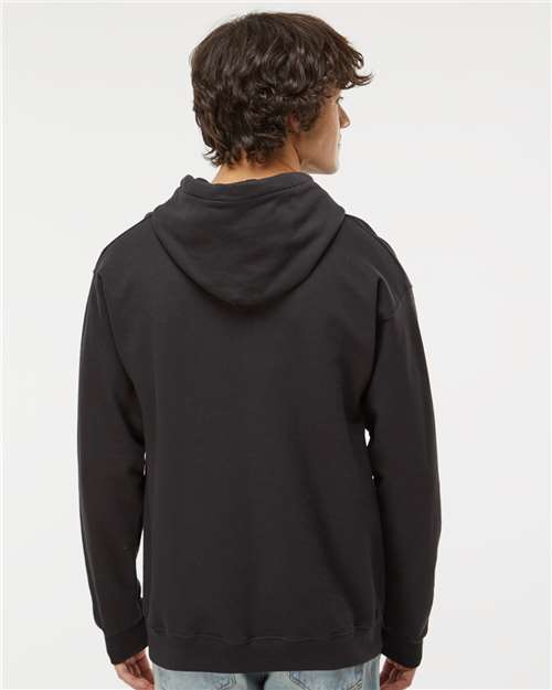 Hanes RS170 Unisex Perfect Sweats Hooded Sweatshirt - Black - model back