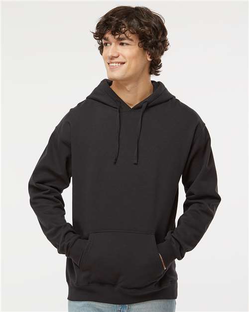 Hanes RS170 Unisex Perfect Sweats Hooded Sweatshirt - Black - model front