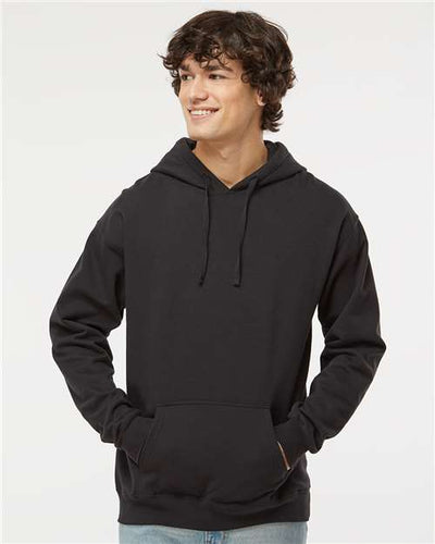 Hanes RS170 Unisex Perfect Sweats Hooded Sweatshirt - Black - model front