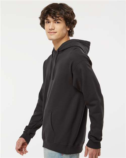 Hanes RS170 Unisex Perfect Sweats Hooded Sweatshirt - Black - model side