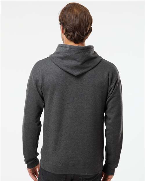 Hanes RS170 Unisex Perfect Sweats Hooded Sweatshirt - Charcoal Heather - model back