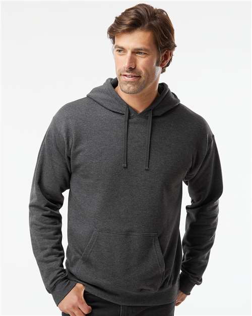 Hanes RS170 Unisex Perfect Sweats Hooded Sweatshirt - Charcoal Heather - model front
