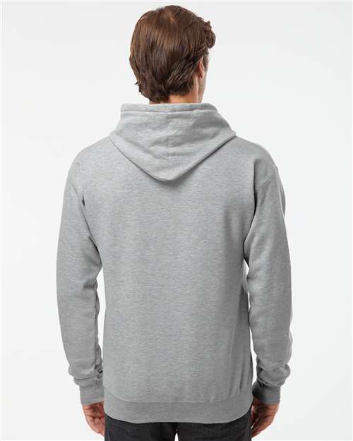 Hanes RS170 Unisex Perfect Sweats Hooded Sweatshirt - Light Steel - model back
