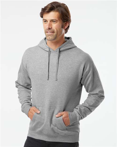 Hanes RS170 Unisex Perfect Sweats Hooded Sweatshirt - Light Steel - model front
