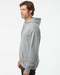 Hanes RS170 Unisex Perfect Sweats Hooded Sweatshirt - Light Steel - model side