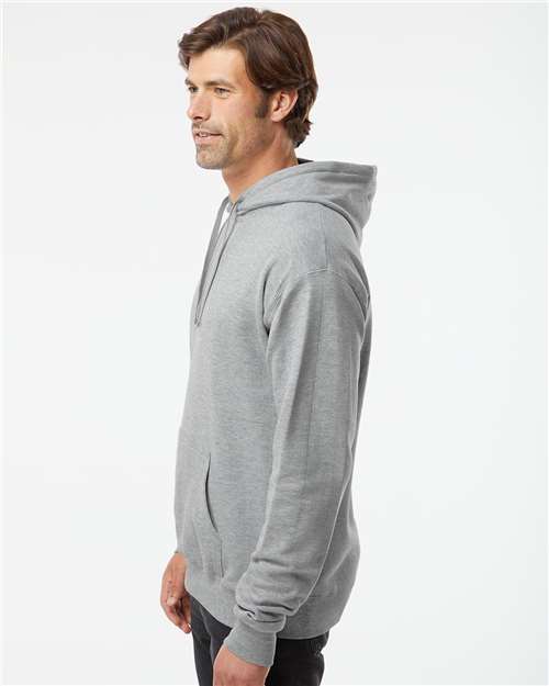 Hanes RS170 Unisex Perfect Sweats Hooded Sweatshirt - Light Steel - model side