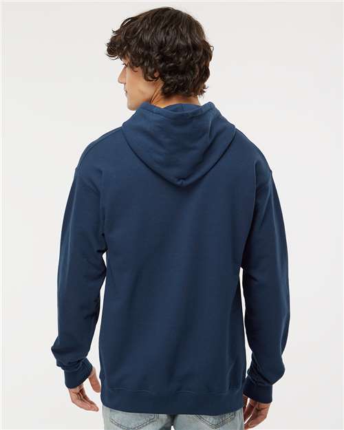Hanes RS170 Unisex Perfect Sweats Hooded Sweatshirt - Navy - model back