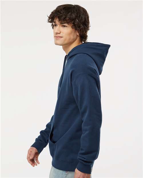 Hanes RS170 Unisex Perfect Sweats Hooded Sweatshirt - Navy - model side