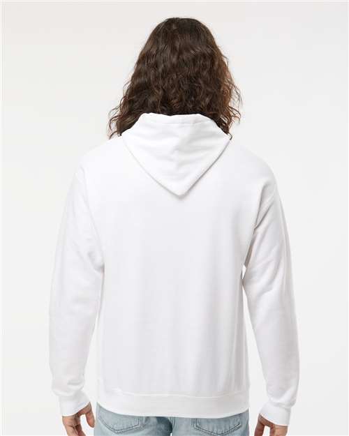 Hanes RS170 Unisex Perfect Sweats Hooded Sweatshirt - White - model back