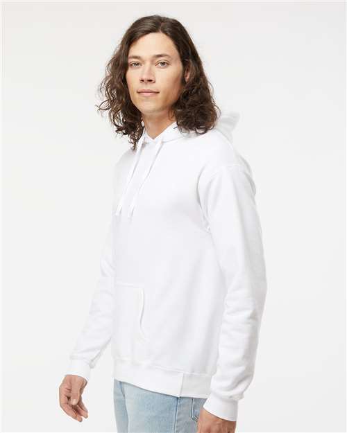 Hanes RS170 Unisex Perfect Sweats Hooded Sweatshirt - White - model side